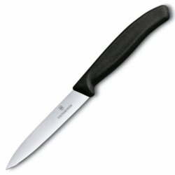 Victorinox Swiss Classic, nóż, ostrze gładkie, 10 cm, czarny