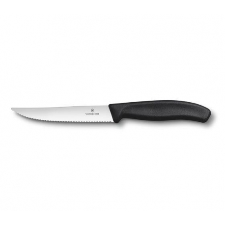 Victorinox Swiss Classic, nóż, ostrze ząbkowane,12 cm, czarny