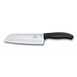 Victorinox nóż Santoku, ostrze ryflowane, 17 cm, czarny
