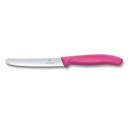 Victorinox Swiss Classic, nóż, ostrze ząbkowane, 11 cm, różowy