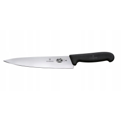 Victorinox nóż do mięsa, ostrze gładkie, 22 cm, Fibrox, czarny